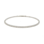 White Gold Diamond Flex Bangle - Be On Park