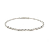 White Gold Diamond Flex Bangle - Be On Park
