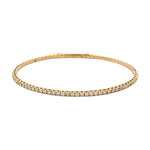 Yellow Gold Diamond Flex Bangle - Be On Park
