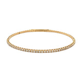 Yellow Gold Diamond Flex Bangle - Be On Park