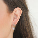 John Apel Double Diamond Flower Earrings