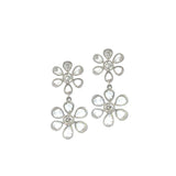 John Apel Double Diamond Flower Earrings