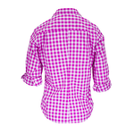 Frank & Eileen Barry Tailored Button Up Shirt in Pink Check - Be On Park
