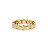 Oval Diamond Bezel Eternity Band