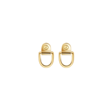 STATEMENT Yellow Gold Rivet M Earrings