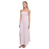 Enza Costa Cotton Bandeau Dress in Cherry Blossom - Be On Park