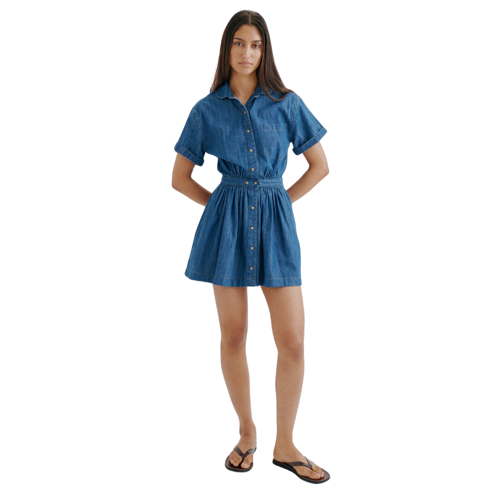 Suzie Kondi Koukla Dress in Denim - Be On Park