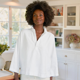 Frank & Eileen Gabi Popover Shirt in White - Be On Park