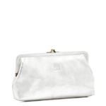 Il Bisonte Manuela Clutch Bag in Metallic Leather Color Metallic Silver - Be On Park