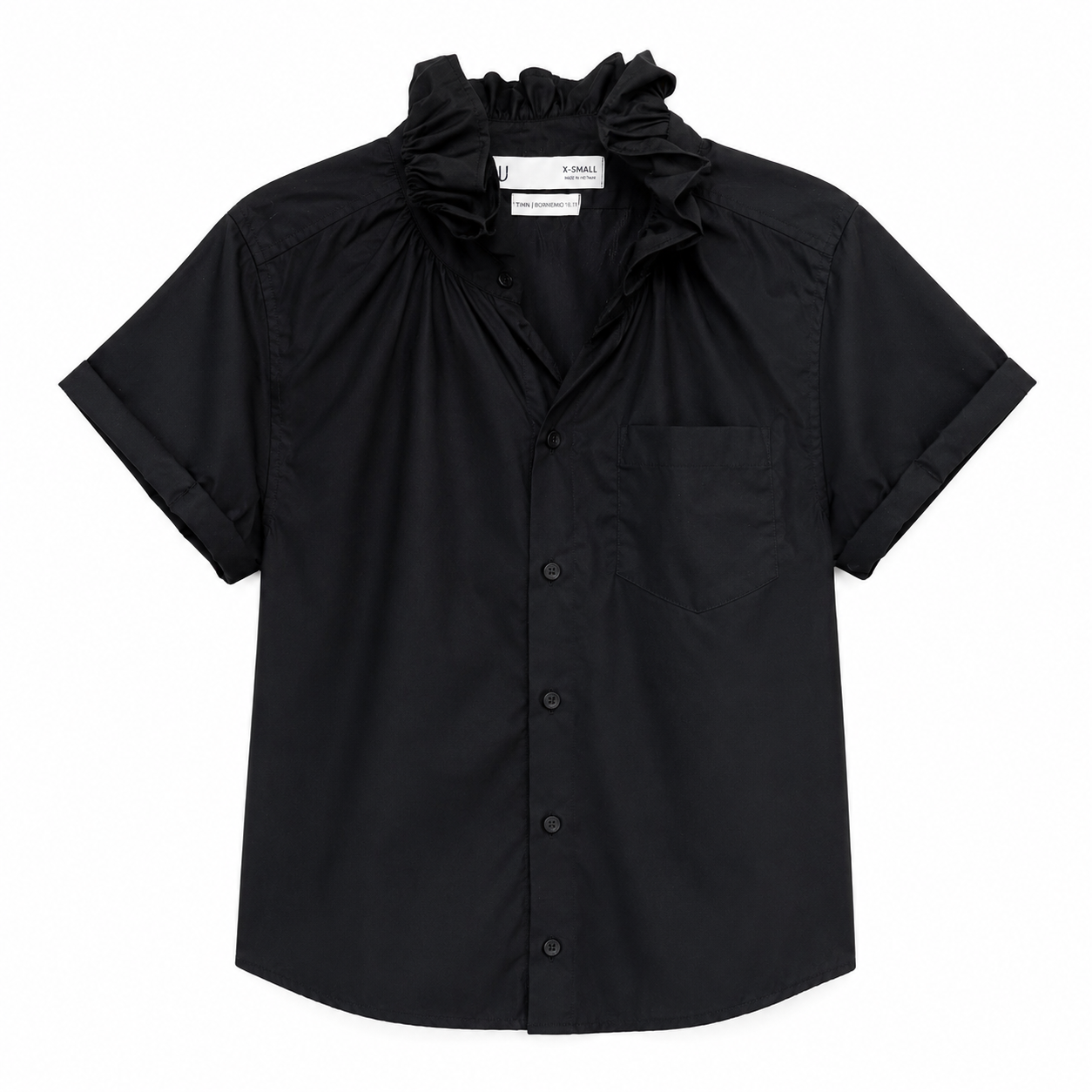 Kate McHale Jensen Quarantini Boyfriend Fit Blouse in Black - Be On Park