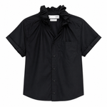 Kate McHale Jensen Quarantini Boyfriend Fit Blouse in Black - Be On Park
