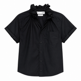 Kate McHale Jensen Quarantini Boyfriend Fit Blouse in Black - Be On Park