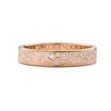 Todd Reed rose gold and white brilliant cut diamond band