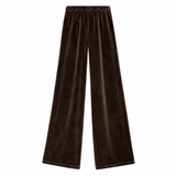 Suzie Kondi Zephyra Velour Pants in Walnut