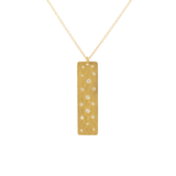 Marika Desert Gold Diamond Dog Tag Necklace