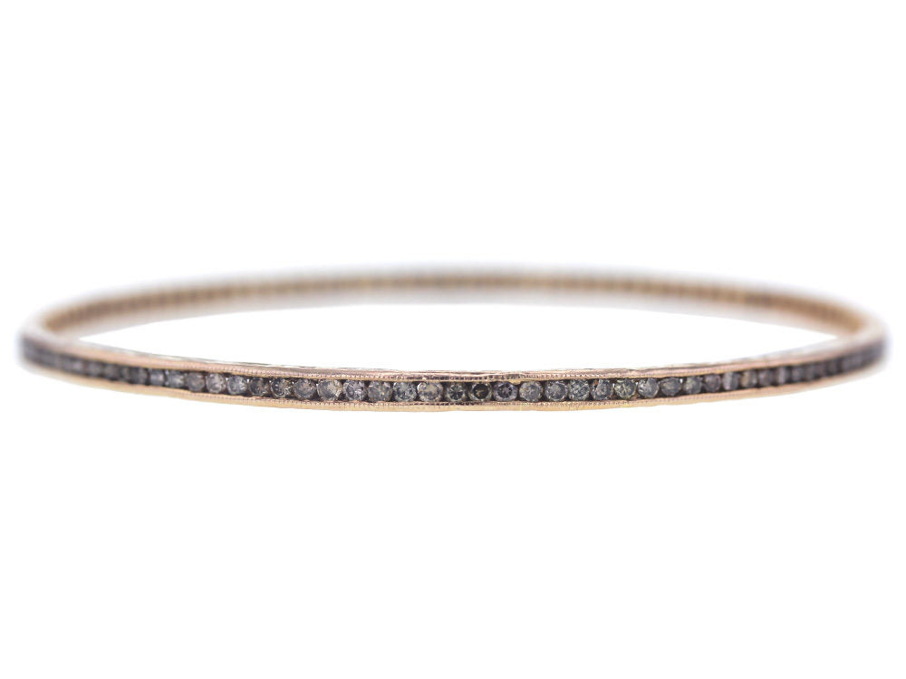 Sethi Couture channel set brown diamond bangle bracelet - Be On Park