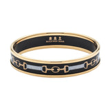 Halcyon Days Bridle Black & Gold Enamel Bangle