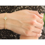 Roberto Coin petite "Princess Flower" stretch bracelet with diamonds