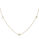 Roberto Coin 3 station diamond necklace