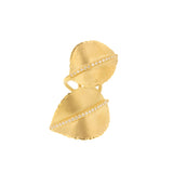 Marika Desert Gold 14K Yellow Gold Diamond Double-Leaf Wrap Ring