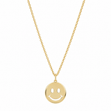 Sydney Evan Small Happy Face Charm Necklace
