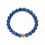 Sydney Evan 14K Yellow Gold Happy Face Kyanite Beaded Bracelet
