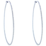 micropave thin 2 inch diamond hoops