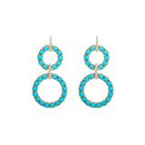 Goshwara 'G-One' Small Cabochon Turquoise Diamond Drop Earrings