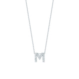 Roberto Coin 16-18" love letter diamond "M" necklace, additional letters available