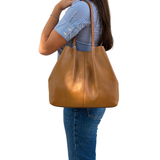 Il Bisonte Nina Tote Bag in Leather Color Gianduia - Be On Park