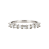 Be On Park Platinum Emerald Cut Diamond Band