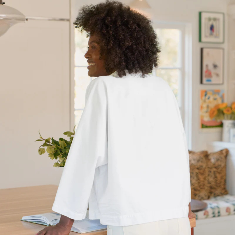 Frank & Eileen Gabi Popover Shirt in White - Be On Park
