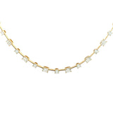 Kwiat alternating cushion and round diamond starry night necklace