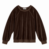 Suzie Kondi Samos Velour Sweatshirt in Walnut