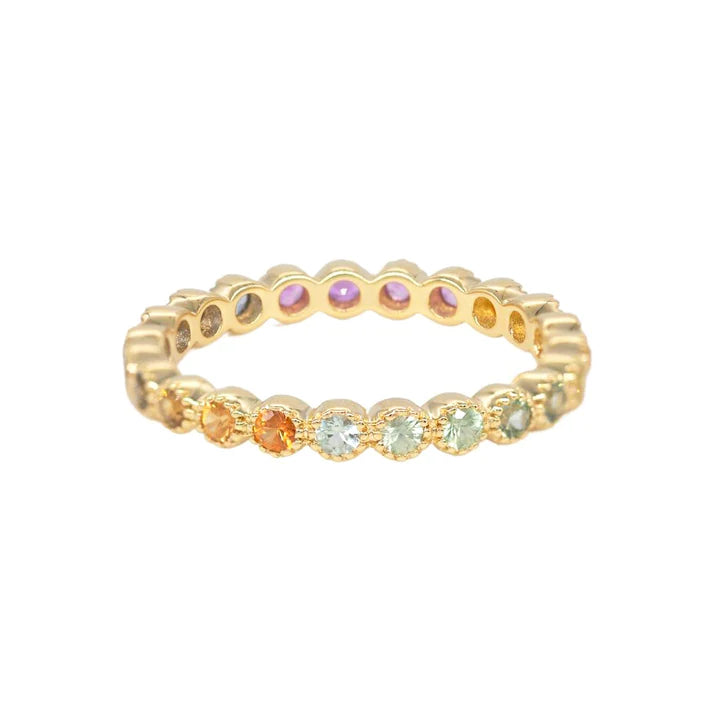 Sethi Couture Rainbow Sapphire Bezel Band - Be On Park