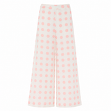 Verandah Flared Pants in Blush Polka Dots