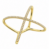 Shy Creation Diamond X Ring