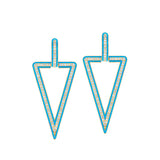 Goshwara "Queen" Turquoise Enamel Earrings with Diamond