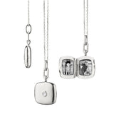 Monica Rich Kosann Slim "Viv" Locket Necklace with Sapphire