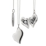 Monics Rich Kosann Sterling Silver Heart Locket Necklace