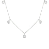 Roberto Coin 5 Dangling Station Diamond Necklace