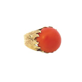 Vintage Cartier Coral Cabochon Ring