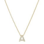 Roberto Coin 16-18" love letter diamond "A" necklace, additional letters available - Be On Park