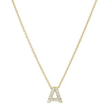 Roberto Coin 16-18" love letter diamond "A" necklace, additional letters available - Be On Park