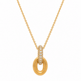 Nanis 18K Yellow Gold Diamond Linked Libera Necklace