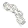 SS knot design cuff bangle