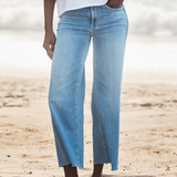 Frank & Eileen Galway Wide-Leg Jean in Light Wash Indigo