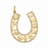 Sydney Evan 14K Yellow Gold Diamond Icon Horseshoe Charm