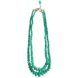 Goshwara 18" Two-strand fluted 517.75 carat emerald beaded necklace
