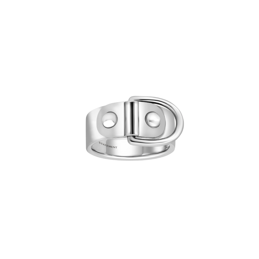 STATEMENT Silver Rivet Ring Size 7 - Be On Park